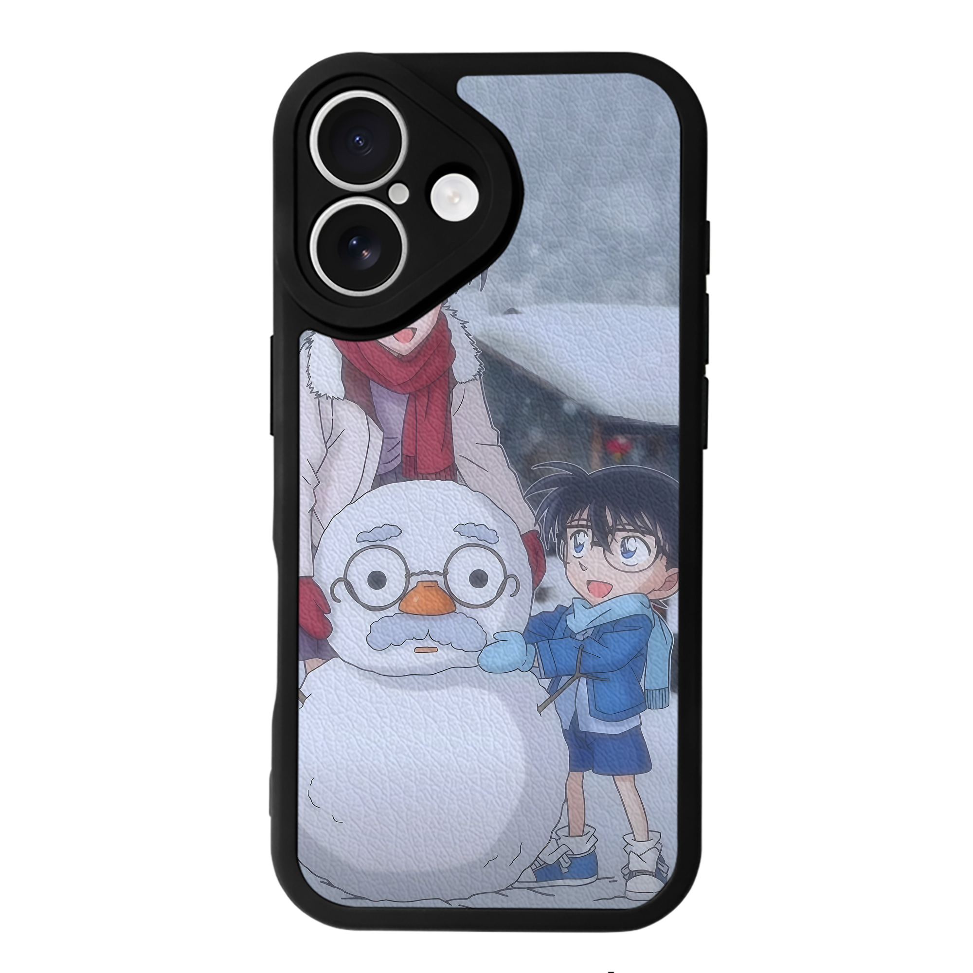 （画像用） 名探偵コナン Detective Conan 【iPhone 16シリーズ対応】シリコンスマホケース（レザー調） 材質：シリコン